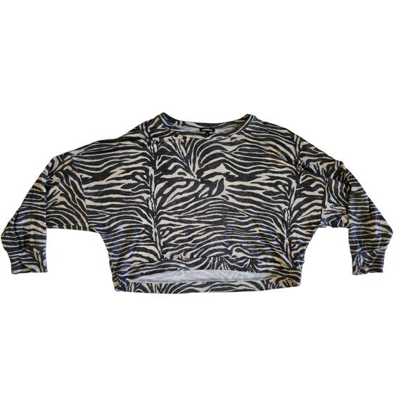 Express Zebra Print Lounge Set Top & Joggers | Cozy Animal Print | L/XL - Picture 13 of 16